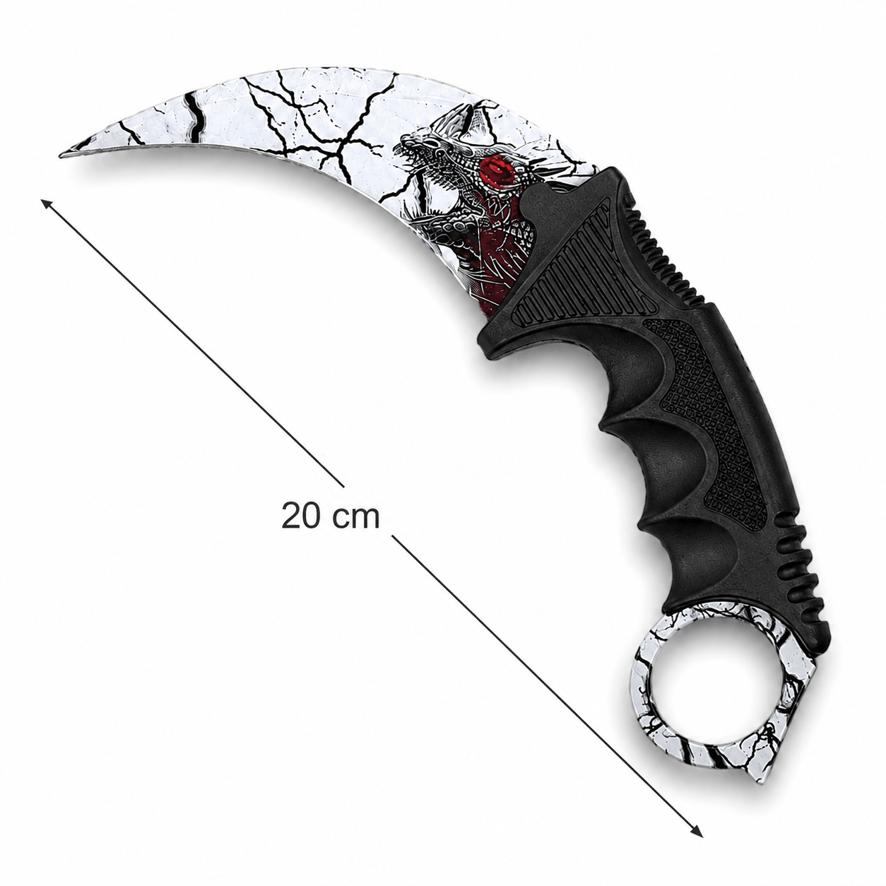 Karambit kés Dragon 20 cm tokkal