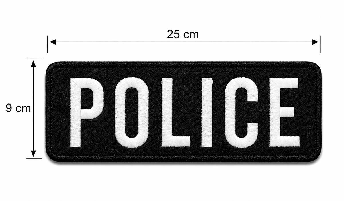 Нашивка POLICE 25x9 cm с велкро гръб