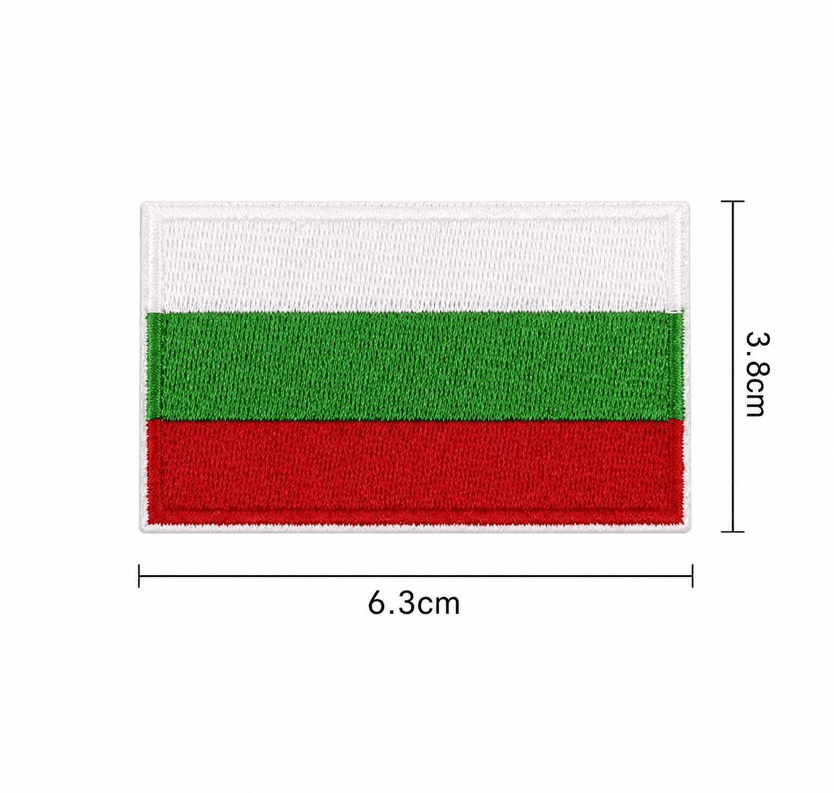 Нашивка българско знаме 6.3x3.8 см – термо лепяща без велкро