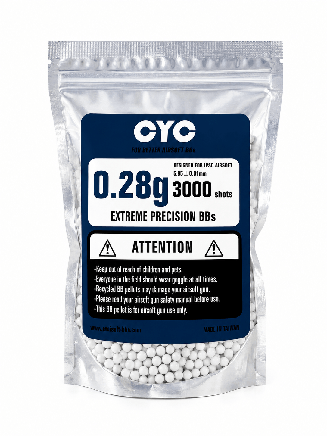 Airsoftové kuličky CYC 0.28g Precision BBs 3000 kusů