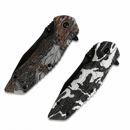 Сгъваем нож WILD CAMO с ферородна запалка – 21 см