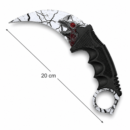 Karambit kés Dragon 20 cm tokkal