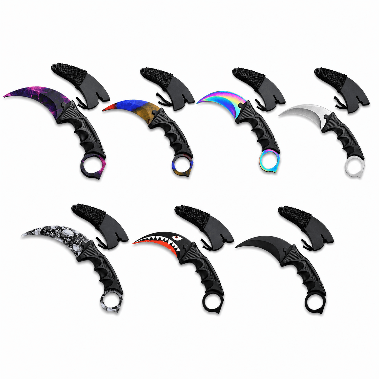 Karambit-Messer Rainbow 21 см mit Schutzhülle