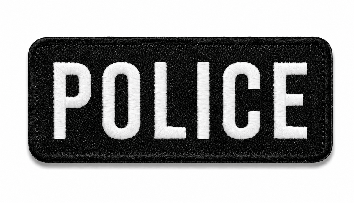 Нашивка POLICE 25x9 cm с велкро гръб