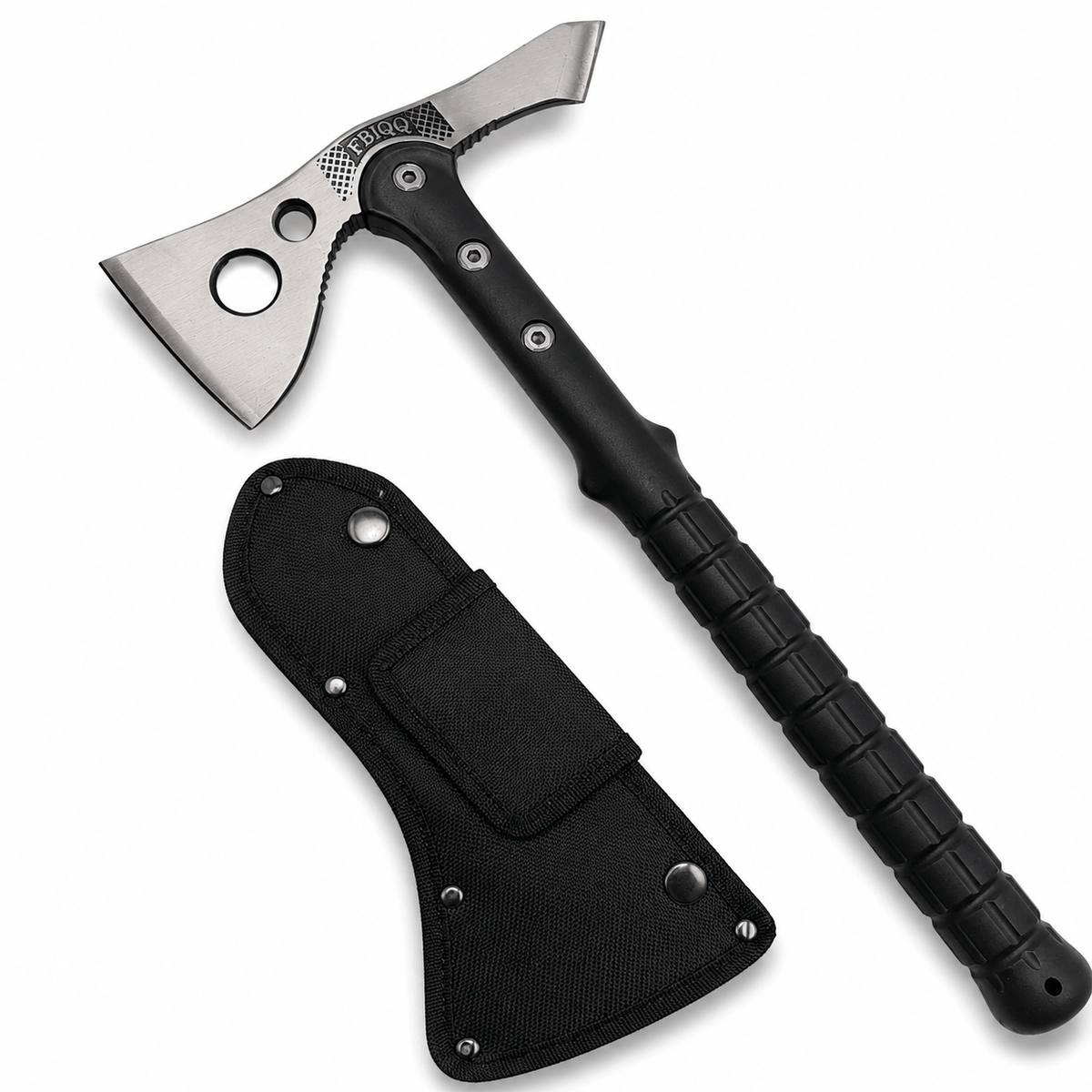 Taktische Axt mit Dorn und Tasche für Camping und Outdoor