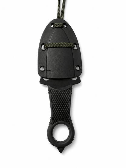 Taktisches Halsmesser Halo Black Airsoft mit Scheide