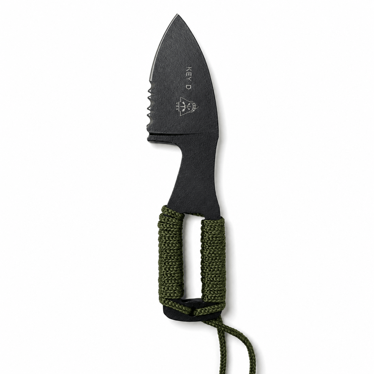 Τακτικό μαχαίρι KEYD Black Airsoft για λαιμό με θήκη