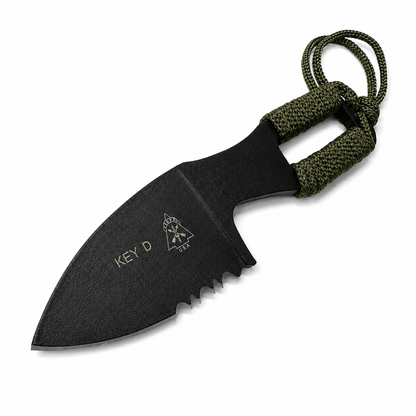 Τακτικό μαχαίρι KEYD Black Airsoft για λαιμό με θήκη